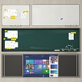 Blackboard Whiteboard Drawing Board Writing Board Multimedia Drawing Board 3d model