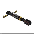 Advanced Interstellar Spacecraft With Cylindrical Modules Yellow Spherical Components And Solar Panels