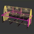 Comfortable Children's Wooden Bench With Three Seats And Classic Design