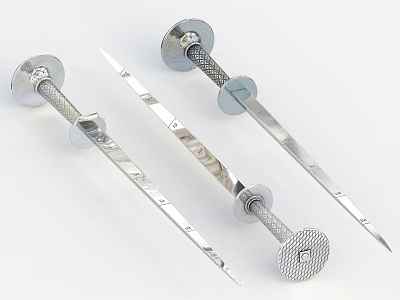 Metal Ground Nail Measuring Nail Long Ground Nail Pointed Nail Fixed Ground Nail 3d model