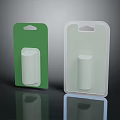 Green and White Decorative Ornament Set with Hanging Plates and Cylindrical Accents for Home Decor