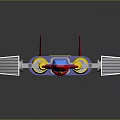 Colorful Model Vehicle With Red Yellow Wings Blue Cockpit And Gray Engine Details