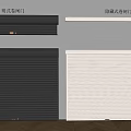 Modern rolling gate open-mounted Ming-type rubber rolling gate hidden rolling gate warehouse rolling gate rolling shutter door 3d model