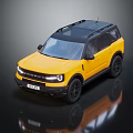 Yellow SUV with Black Roof Modern Exterior Design and Sleek Headlights