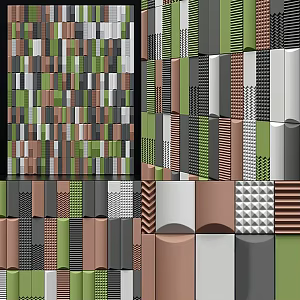 Floor Brick Stone Floor Tile Pattern Brick Wall Panel 3d model