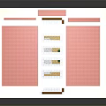 Cartoon Scene Block House Model with Red Roof White Walls Balcony and Windows