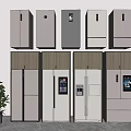 Elegant Modern Refrigerators And Freezers With Wood Panel Doors And Stainless Steel Finish