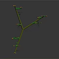 Decorative Vine Plant Structure With Green Branches Small Yellow Flowers and Buds