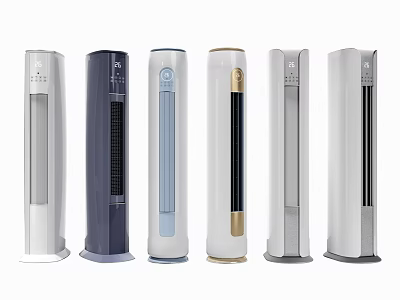 Modern Tower Air Cooler Fans With Various Stylish Designs And Colors For Home 3d model