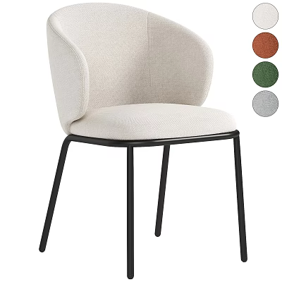 Modern Upholstered Accent Chair With Metal Legs And Multiple Color Options 3d model
