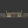 Ancient Architecture Model Featuring Grand Steps Arched Structures And Open Plaza 3d model