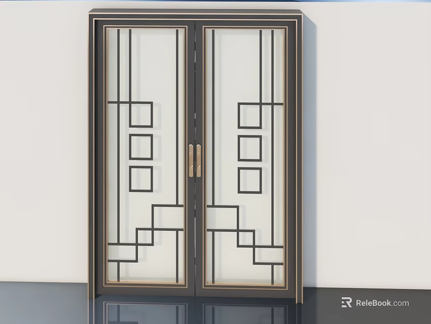 Elegant Modern Kitchen Interior With Marble Island And Stylish Cabinets 3d model