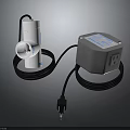 Electrical Equipment Set With White Sensor Gray Control Box And Power Cable Plug