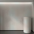 Light Toned Modern Wall Component With Textured Finish And Cylindrical Design 3d model