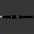 Futuristic Sci Fi Weapon With Black And Orange Modern Design And Barrel Grip