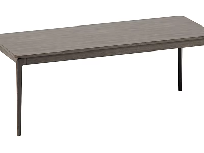 Modern Minimalist Rectangular Dining Table With Slim Legs And Neutral Wooden Top 3d model