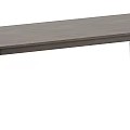 Modern Minimalist Rectangular Dining Table With Slim Legs And Neutral Wooden Top 3d model