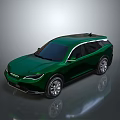 Green SUV With Modern Sleek Body Design Black Roof And Shiny Wheels