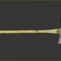 Rustic Vintage Axe Featuring Wooden Handle And Metal Head With Worn Texture
