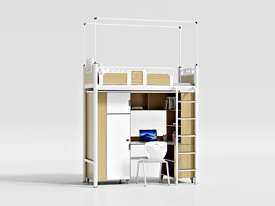 Apartment Bed Dormitory Upper and Lower Bed Steel Frame Apartment Bed Dormitory Upper and Lower Bed Apartment Student Upper and Lower Bed School Bed Bunk Bed 3d model