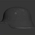 Vintage Metal Helmet With Distressed Finish And Classic Military Design Elements