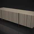 Modern Wooden Shoe Cabinet With Multiple Doors And Metal Legs Design
