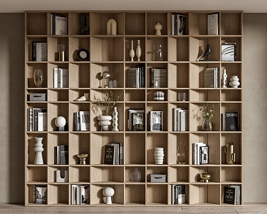 The whole bookshelf 3d model