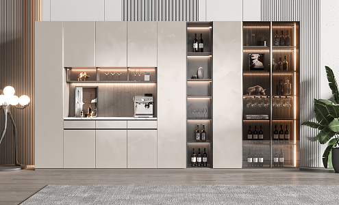 Modern Wine Cabinet 3d model