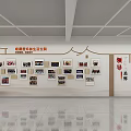 Campus Culture Wall Displaying Traditional Chinese Paintings And Calligraphy Artworks