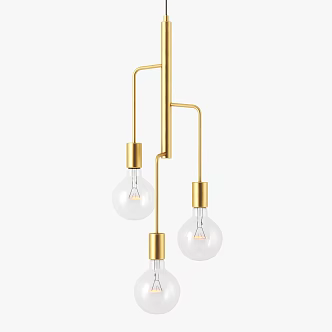 Modern Italian Simple Chandelier Metal Chandelier Multi-head Chandelier Bulb Chandelier 3d model