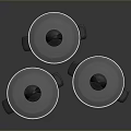 Black Cookware Set With Lids For Household Kitchen Daily Use 3d model