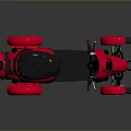 Red Electric Tricycle Motorcycle With Black Seat Rearview Mirrors And Alloy Wheels