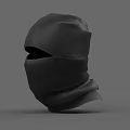 Black Wrapped Fabric Hat With Wrinkled Texture And Minimalist Design On Gray Background