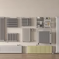 Various Modern Radiators With Different Designs And Sizes For Home Heating Systems 3d model