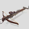 Handcrafted Vintage Crossbow With Wooden Body Metal Components Bowstring And Classic Design