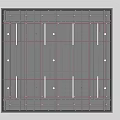 Modern Ceiling Design With Grid Structure And Sleek Grey Metal Panels 3d model