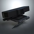 Modern Black Computer External Accessory With Stand And Functional Desktop Design 3d model