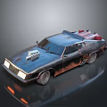 Self-made armed car modified car modified car chariot doomsday car self-made car self-made car modified car 3d model