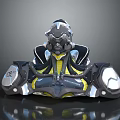 Modern game character mech fighter armor machine armor mechanical armor 3d model