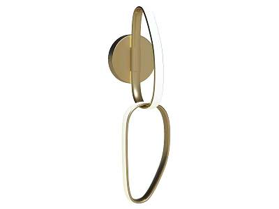 Modern Gold Wall Lamp With Sleek Circular Rings Design For Home Decor 3d model