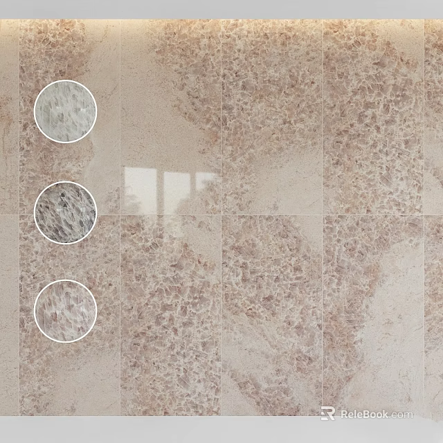 Textured Wall Tile Components With Various Patterns And Glossy Finish 3d model