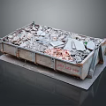 Metal Dumpster Filled With Construction Debris Rubble And Bricks Number NO 232486