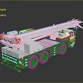 Heavy Duty Crane Truck With White Orange Body And Extended Boom Arm