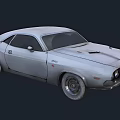 Vintage White Two Door Muscle Car With Classic Design And Sleek Body