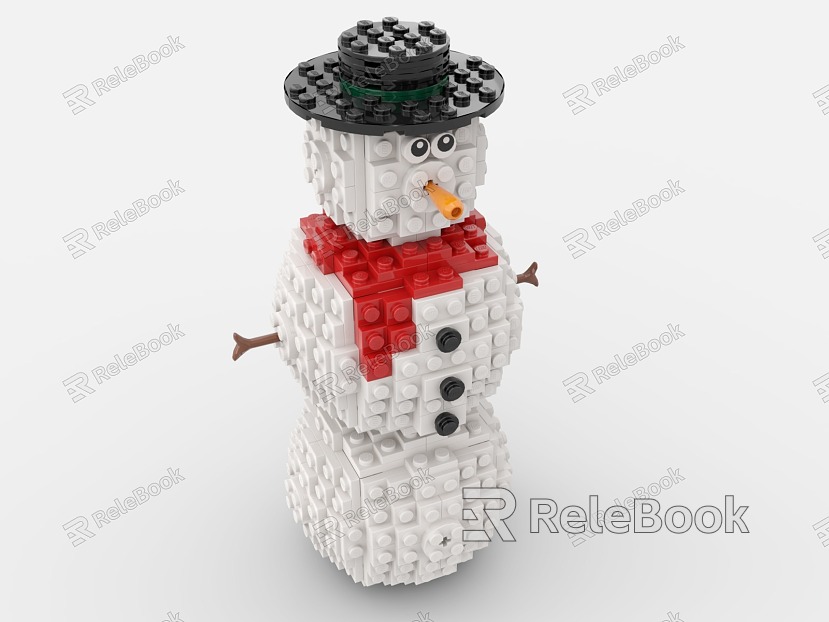 LEGO toy snowman winter snowdrift christmas gift model