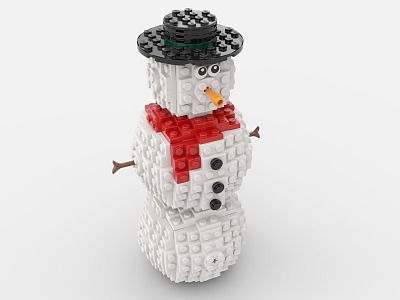 LEGO toy snowman winter snowdrift christmas gift model