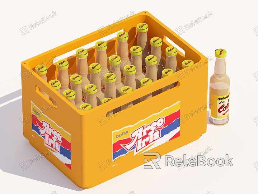 Beverage Storage Basket Coke Storage Box Wine Box Wine Packaging Storage Box model