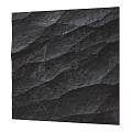 Black Wall With Natural Rock Texture And Rough Dark Stone Surface 3d model