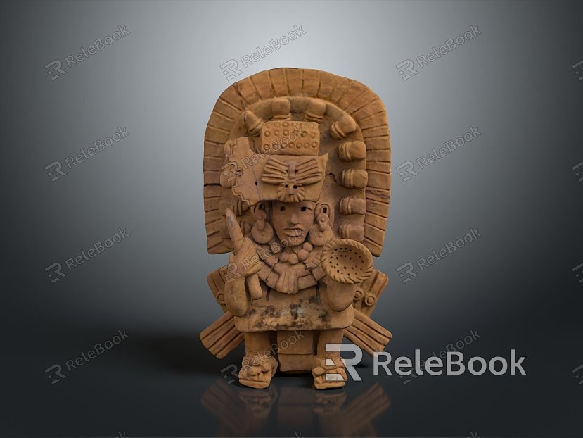 Ruins Relics Maya Ruins Maya Totem Totem Tribal Totem Ancient Ruins Ancient Cultural Relics model