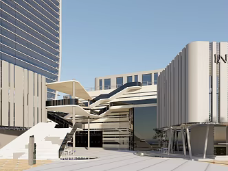 Modern Office Building Commercial Complex High-rise Office Building Commercial 3d model